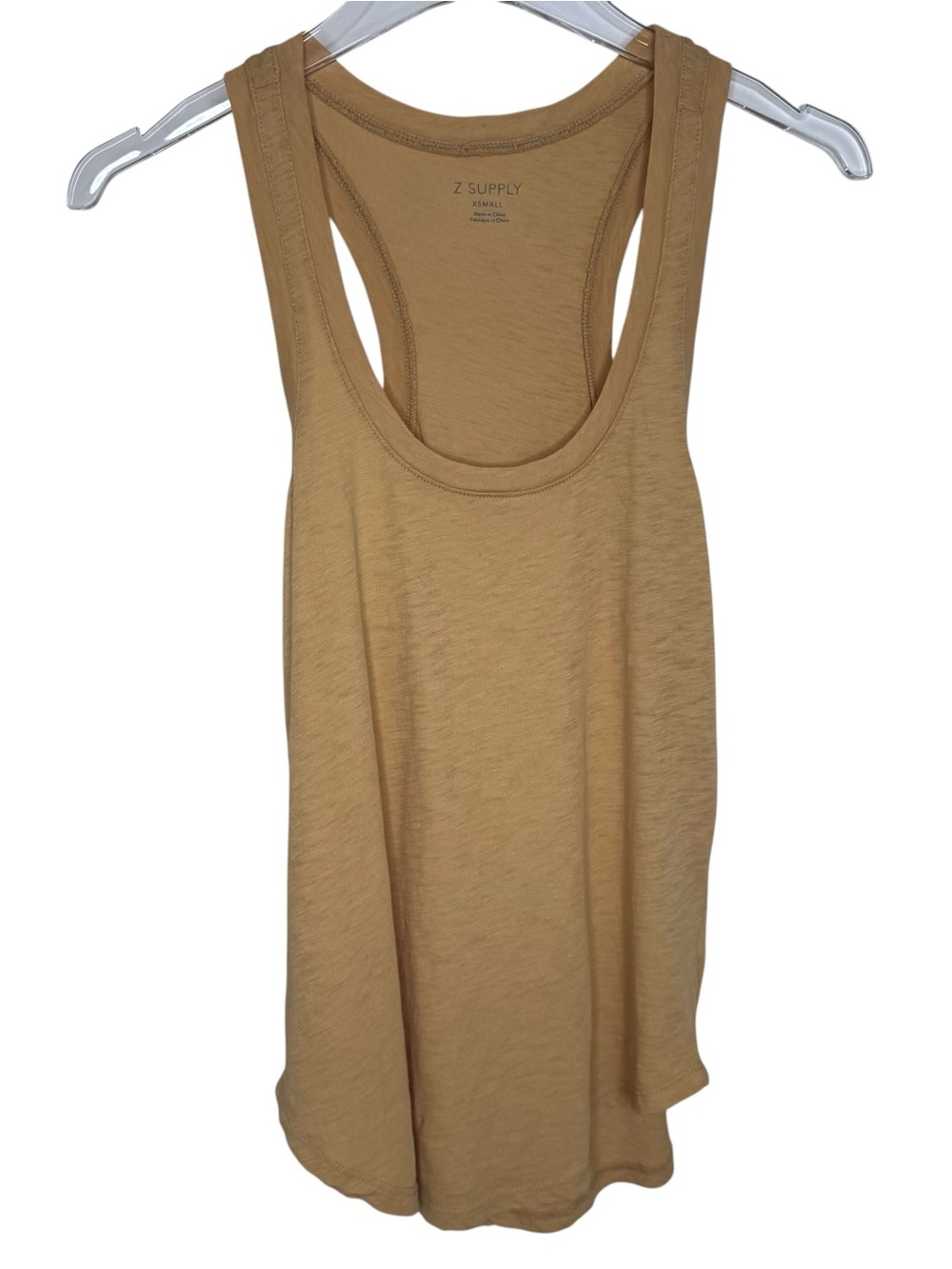 Z Supply Women's Relaxed Slub Tank Top Wheat/Gold Size XS NWT New